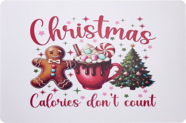Set de table 43x28cm Christmas calories don't count