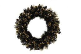 Shimmery Golden Black Bristle Wreath d76cm 70LB