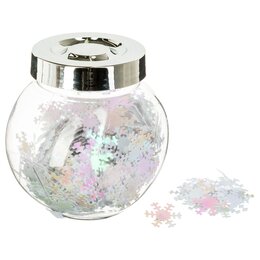 shiny confetti bokaal wit - afbeelding 1