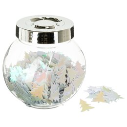 shiny confetti bokaal wit - afbeelding 2