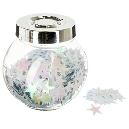 shiny confetti bokaal wit - afbeelding 3