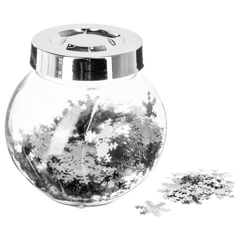 shiny confetti bokaal zilver