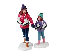 Skating Sisters, Set Of 2