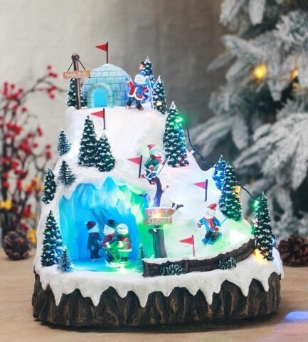 Skihelling schaats licht/muziek 29x23x31cm