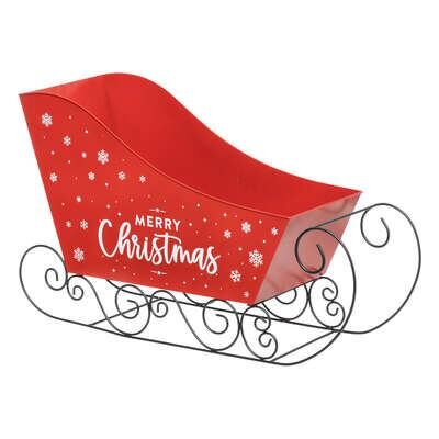 Slee 39x22x65cm metaal rood