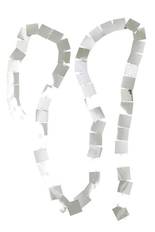 Slinger 700x5cm vierkant zilver