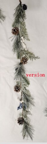 Slinger bladeren L100cm blauw