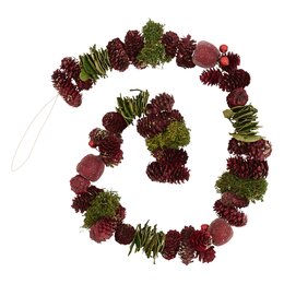 Slinger dennenappel L100cm hout