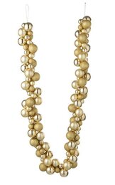 Slinger kerstballen L160cm kunststof goud