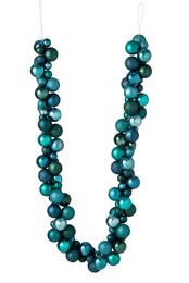 Slinger kerstballen L165cm kunststof blauw