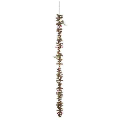 Slinger L100cm hout met bessen