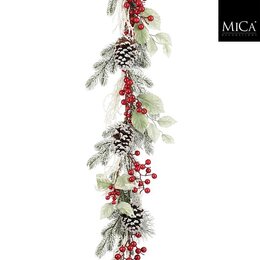 Slinger Frosted Forest L160cm rode bessen gevrozen