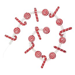 Slinger zuurstok L180cm rood wit