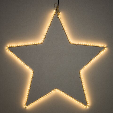 smd ster 55cm 180led warm wit - 5m aanloopsnoer - ip44 trafo