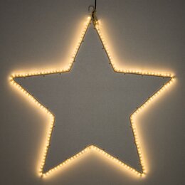 smd ster 55cm 180led warm wit - 5m aanloopsnoer - ip44 trafo