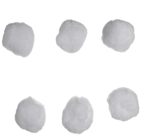 sneeuwbal 6cm wit (6st)