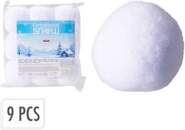 Sneeuwbal D6cm 9stuks wit
