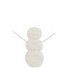 Sneeuwman 32x10x32cm hout wit