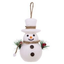 Sneeuwman H17cm wit