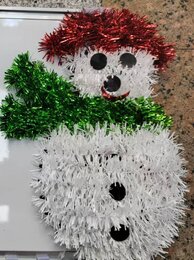 Sneeuwman Tinsel 32x20cm
