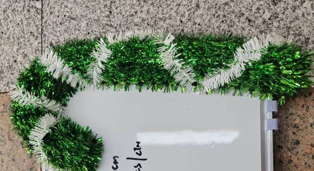 Snoep Tinsel 43x38cm - groen