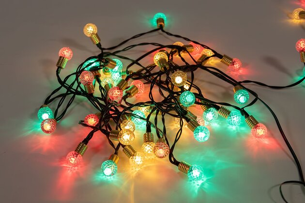 Snoerverlichting vintage 100Led 10m groen rood