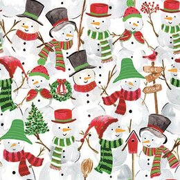 Snowman Party 33x33cm
