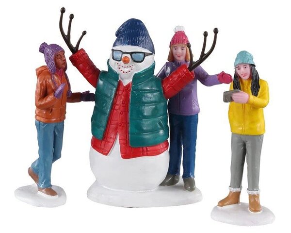 snowman selfie, set of 3