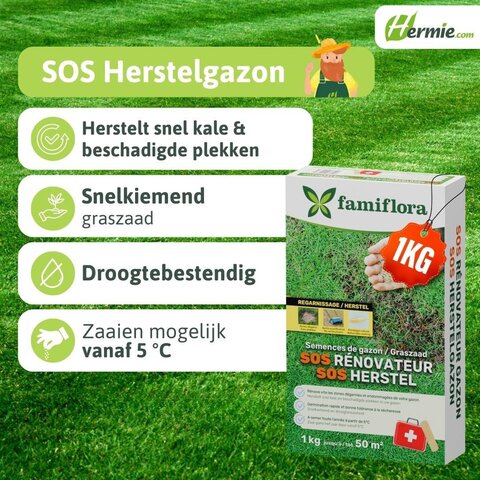 SOS Herstelgazon 1Kg - afbeelding 2