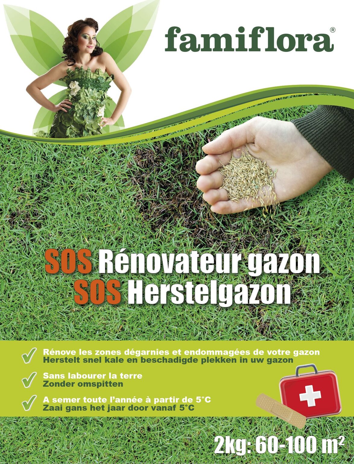 SOS Rénovateur gazon 1Kg Famiflora ouvert 7/7