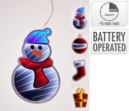 Spiegel Kerst Led 4ass