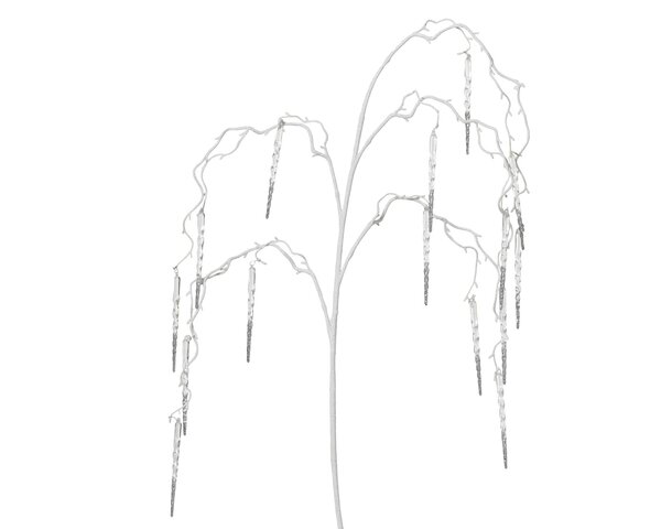 Spray H114cm glitter icicle wit