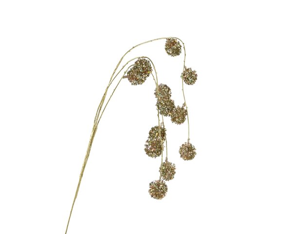 Spray lametta op steel 12xH90cm goud