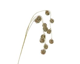 Spray lametta op steel 12xH90cm goud