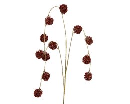 Spray lametta sur pic 12xH90cm rouge