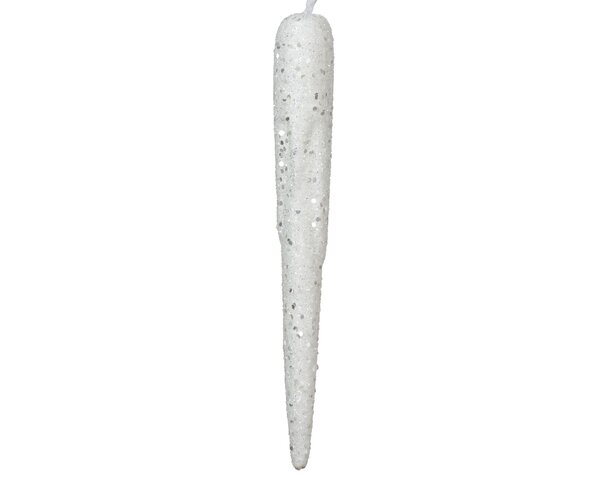 Stalactite H24cm mousse blanc