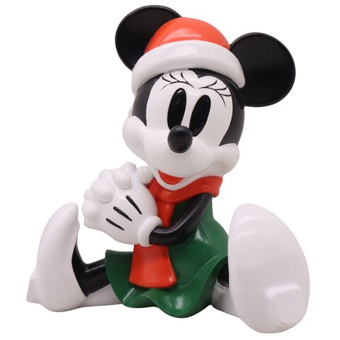Statue Minnie assis Bonnet Noël