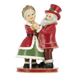 Statue Père/mère Noël dansant 14x12x50cm