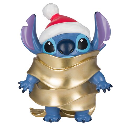 Statue Stitch avec bonnet Père Noël
