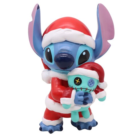 Statue Stitch Père Noël grand