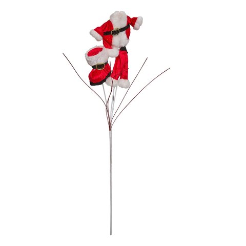 Steker Kerstman kledij H75cm