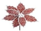 Steker poinsettia glitter