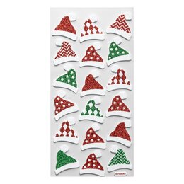 Stickers bonnet rouge-vert 2ass