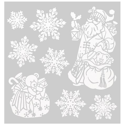 Stickers fenêtres H30cm paillette 6ass