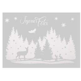 Stickers fenêtres paysage hivernal 29x40cm