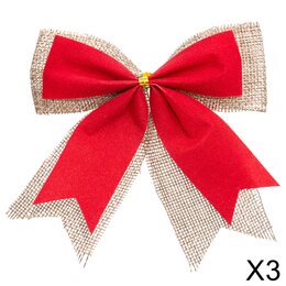 Strik 10x12cm 3stuks jute rood