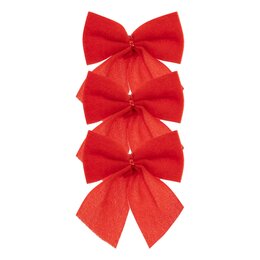 Strik 10x9cm fluweel 3stuks rood