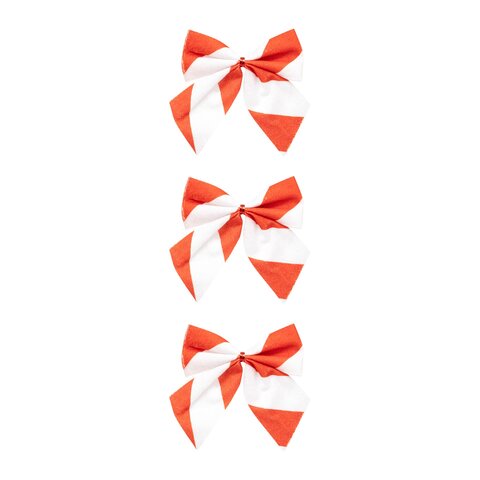 Strik 10x9cm gestrepen 3stuks rood wit