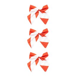 Strik 10x9cm gestrepen 3stuks rood wit