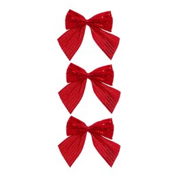Strik 10x9cm sequins 3stuks rood